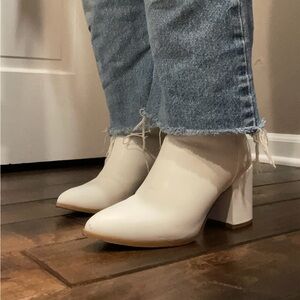 Windsor white ankle boots